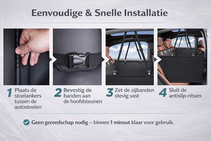 “SafePaws™ Achterbankbeschermer voor honden – veilig reizen zonder vieze autostoelen
